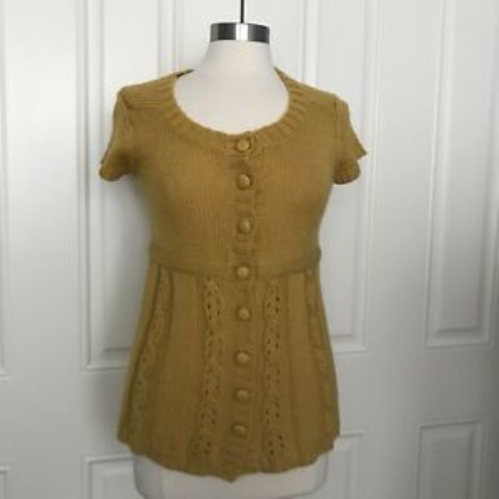 kimchi & blue mustard yellow button down sweater